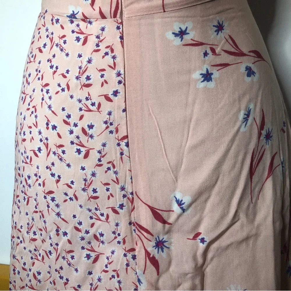 Bebop peach pink short flowered‎ patch dress small